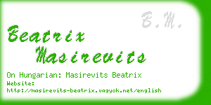 beatrix masirevits business card